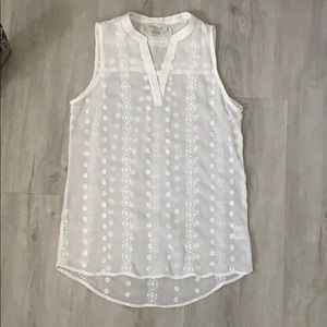 Sheer work tank top
